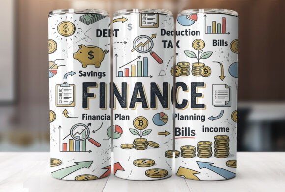 20oz Finance Accounting Tumbler Wrap PNG