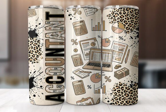 Accountant 20oz Tumbler Wrap PNG