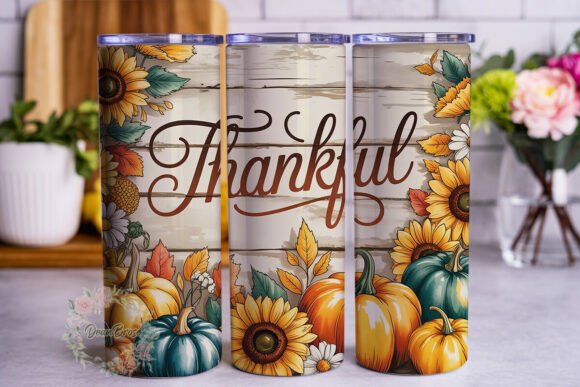 Autumn Sunflowers Pumpkins 20oz Tumbler