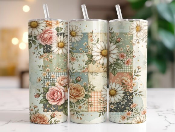 Cottagecore Wildflower 20oz Tumbler Wrap Graphics