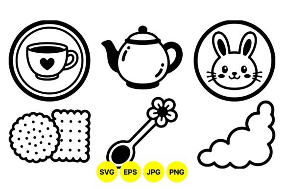 Cute Tea Time SVG Clipart: Graphics & Illustrations for Crafters