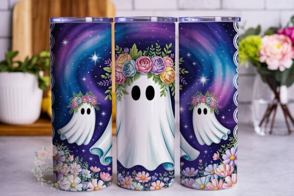 Dreamy Ghost Floral Tumbler Wrap Graphics Review