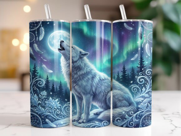 Howling White Wolf: Graphics & Tumbler Wraps Review