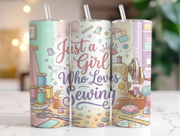 Just a Girl Who Loves Sewing Wraps and Graphics