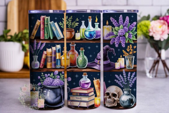 Mystical Bookshelf 20oz Tumbler Wrap