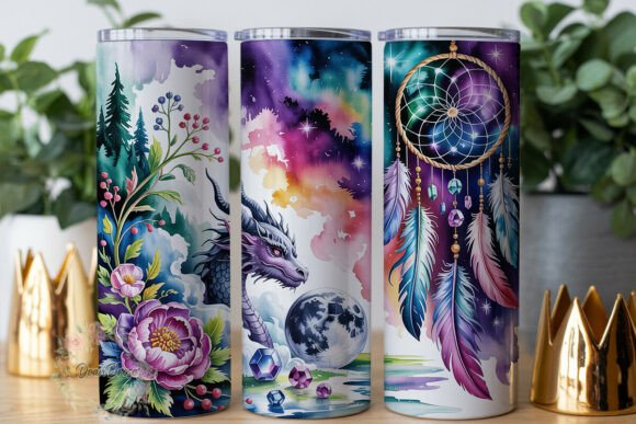 Mystical Dragon Galaxy Tumbler Wrap: A Designer’s Review of This Graphic Asset