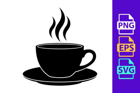 Steaming Coffee Cup Silhouette – Hot Bev Graphics Review