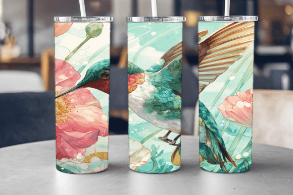 Summer Hummingbird Tumbler: Graphics & Tumbler Wraps