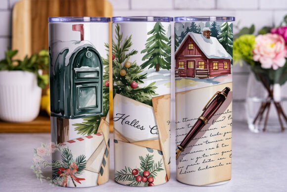 Vintage Winter Christmas 20oz Tumbler Graphics