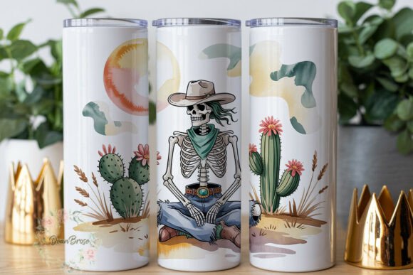 Western Skeleton Desert Tumbler Wrap Graphics Review